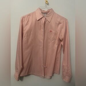Pink Striped Button-Up Shirt